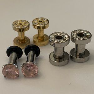 Faux crystal gauges - three sets